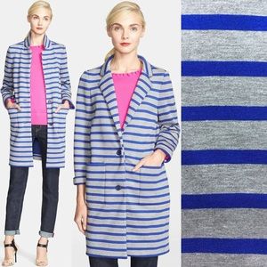 Kate Spade New York Oversized Scuba Stripe Coat